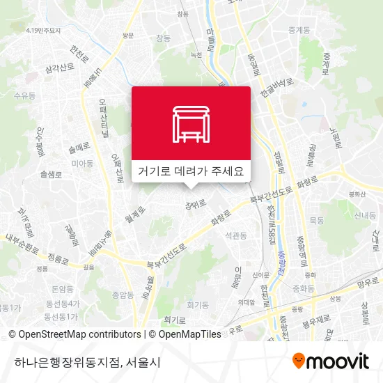 하나은행장위동지점 지도