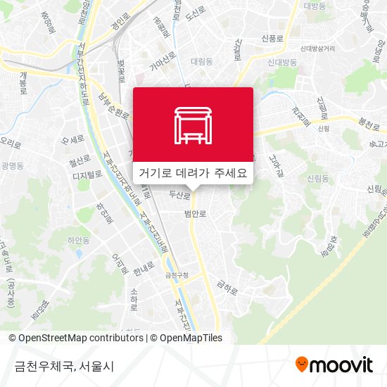 금천우체국 지도