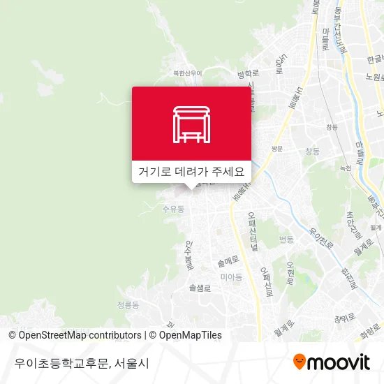 우이초등학교후문 지도