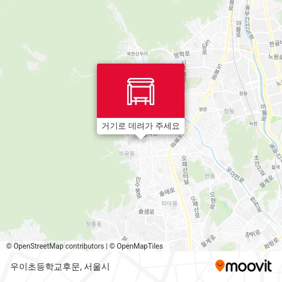 우이초등학교후문 지도