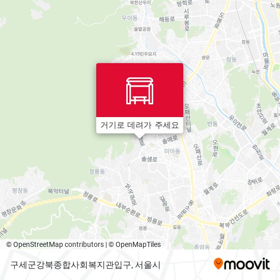 구세군강북종합사회복지관입구 지도