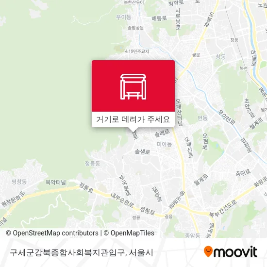 구세군강북종합사회복지관입구 지도