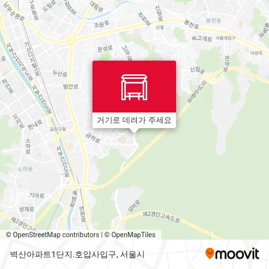 벽산아파트1단지.호압사입구 지도