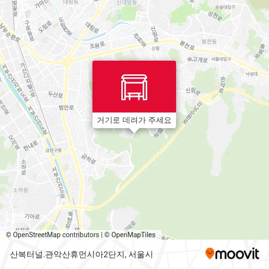 산복터널.관악산휴먼시아2단지 지도