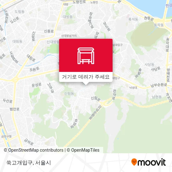 쑥고개입구 지도