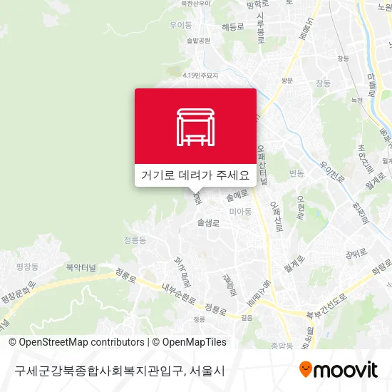 구세군강북종합사회복지관입구 지도