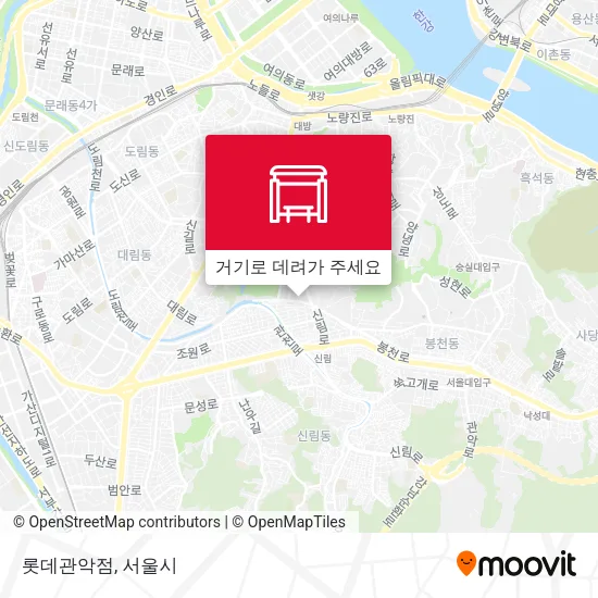 롯데관악점 지도