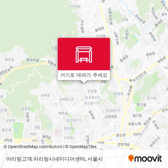 아리랑고개.아리랑시네미디어센터 지도