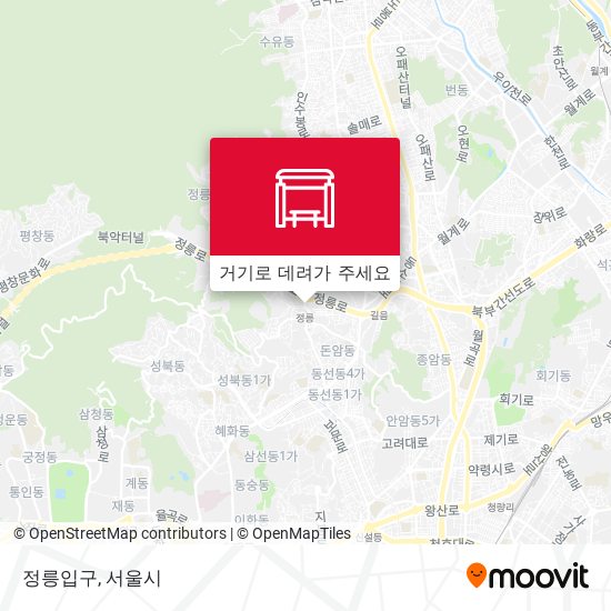 정릉입구 지도