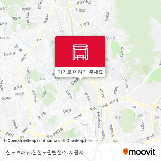 신도브래뉴.한전노원변전소 지도