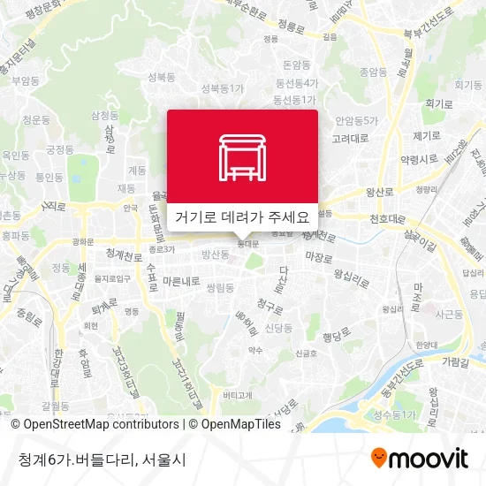 청계6가.버들다리 지도