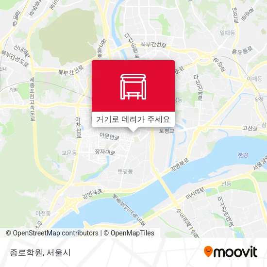 종로학원 지도