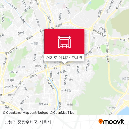 상봉역.중랑우체국 지도