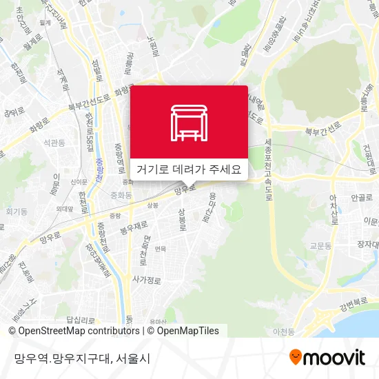 망우역.망우지구대 지도