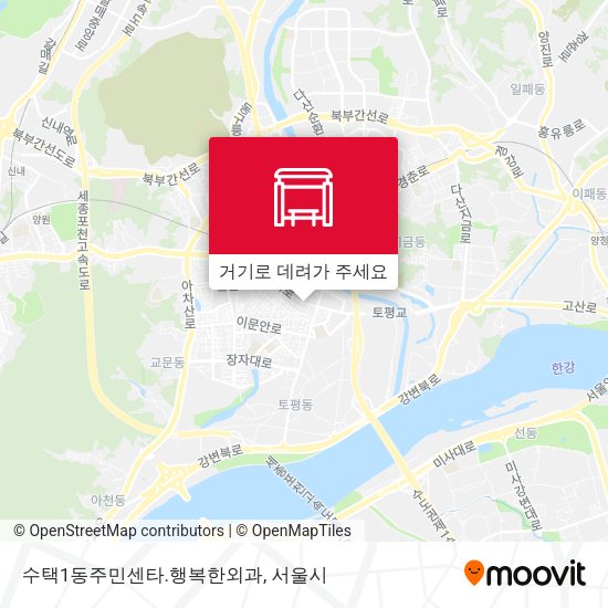 수택1동주민센타.행복한외과 지도