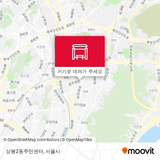 상봉2동주민센터 지도