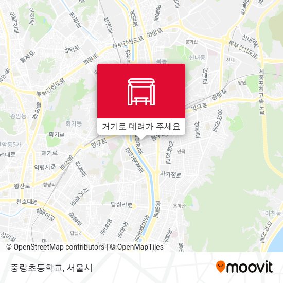 중랑초등학교 지도