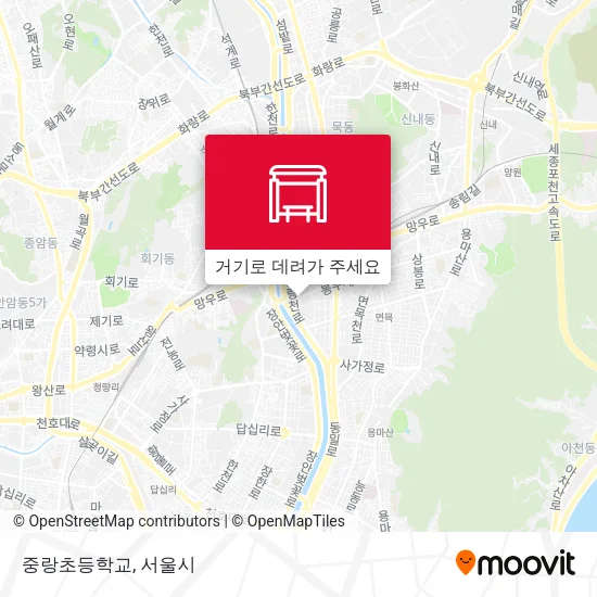 중랑초등학교 지도