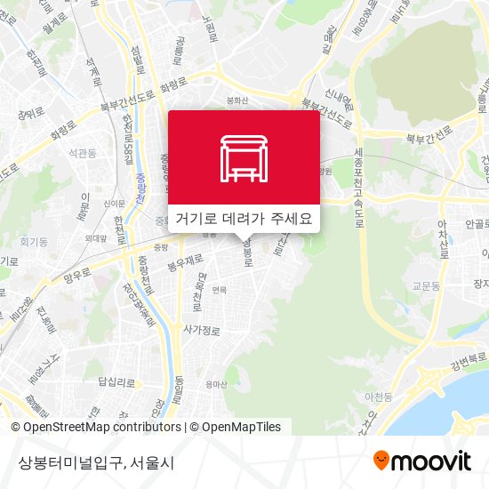 상봉터미널입구 지도