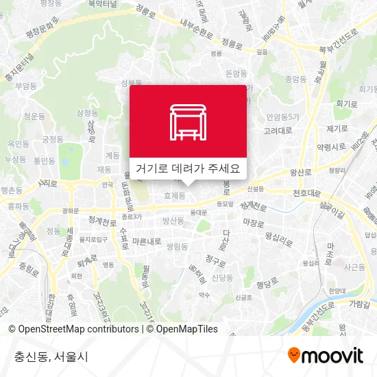 충신동 지도
