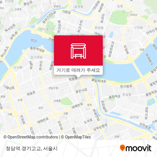 청담역.경기고교 지도