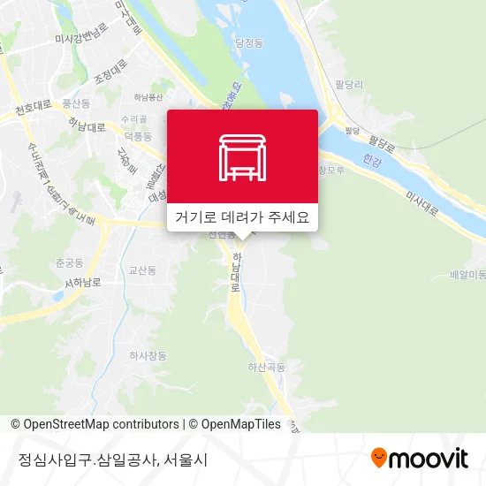 정심사입구.삼일공사 지도