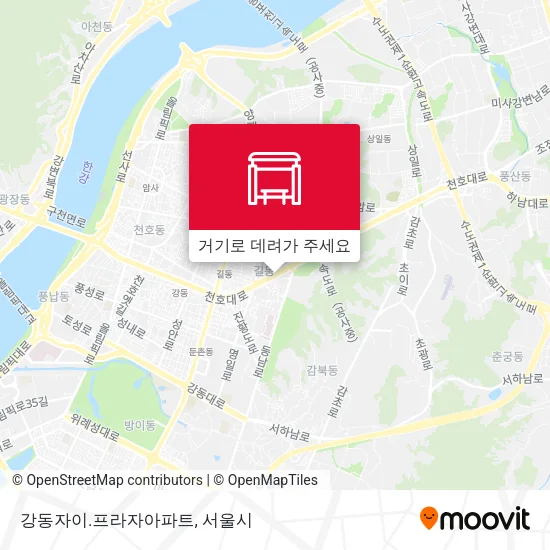 강동자이.프라자아파트 지도