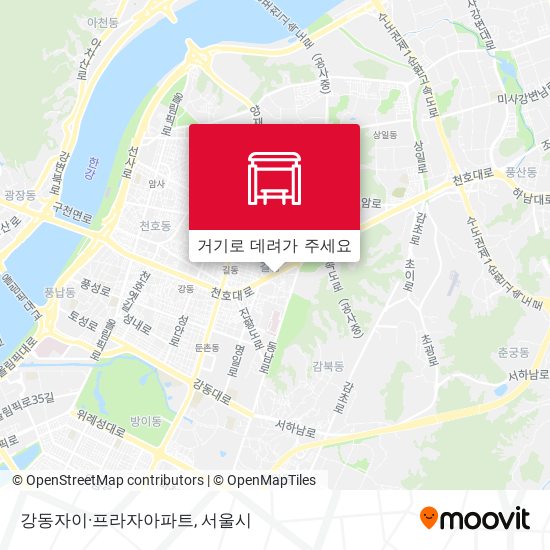 강동자이·프라자아파트 지도