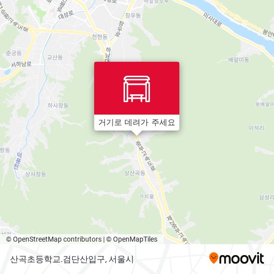 산곡초등학교.검단산입구 지도