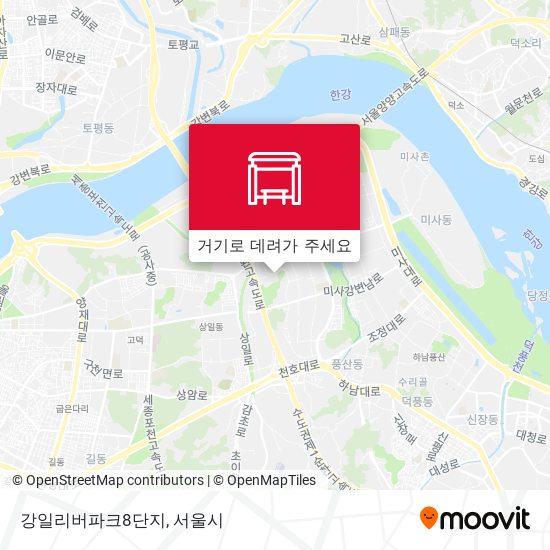 강일리버파크8단지 지도