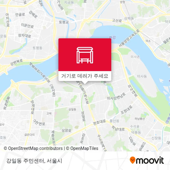 강일동 주민센터 지도
