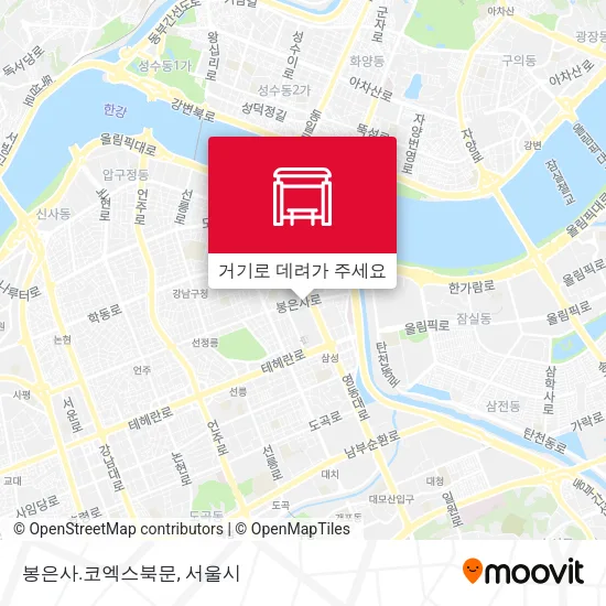 봉은사.코엑스북문 지도