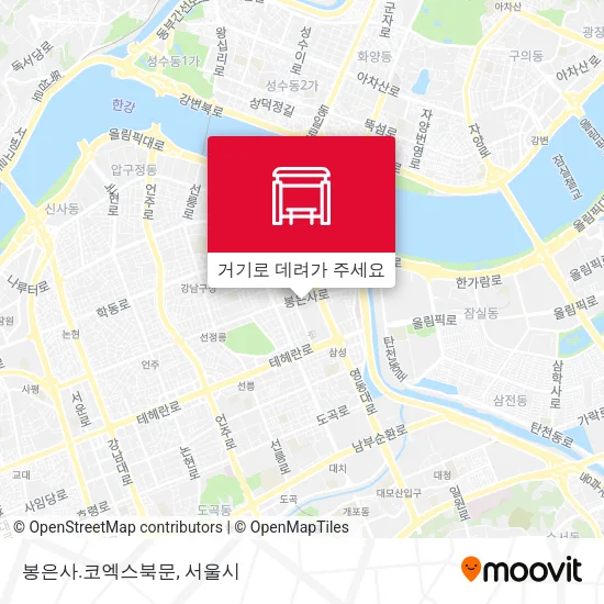 봉은사.코엑스북문 지도