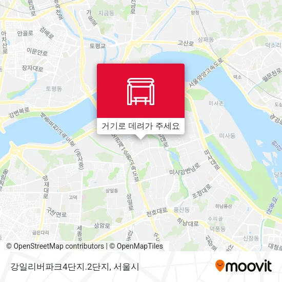 강일리버파크4단지.2단지 지도