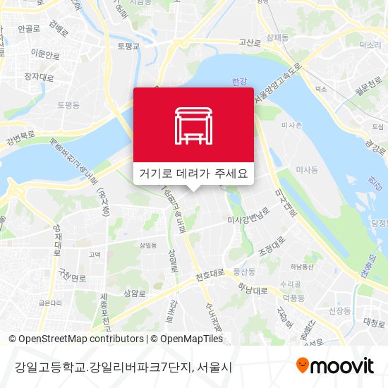 강일고등학교.강일리버파크7단지 지도