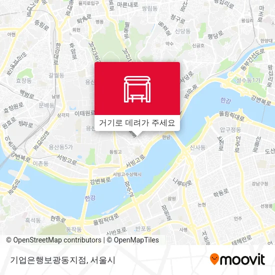 기업은행보광동지점 지도