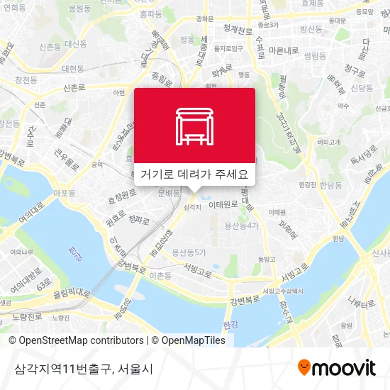 삼각지역11번출구 지도