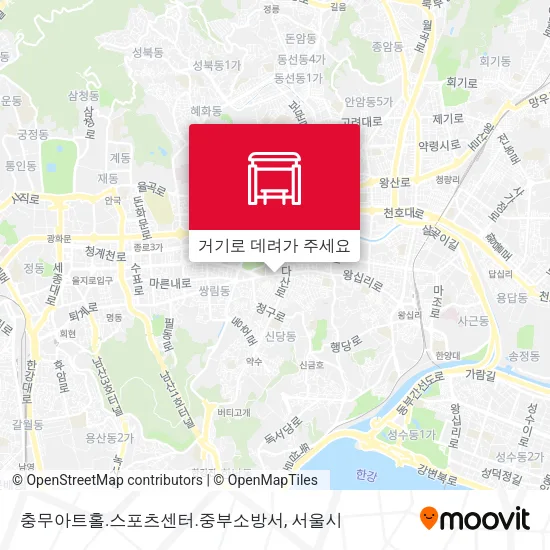 충무아트홀.스포츠센터.중부소방서 지도