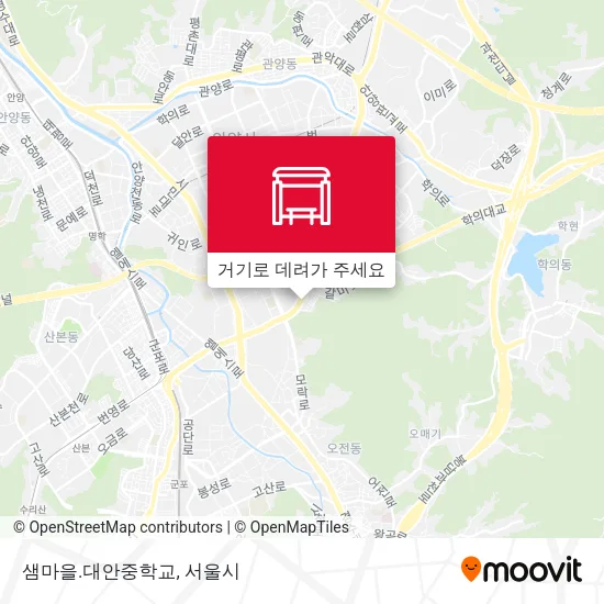 샘마을.대안중학교 지도