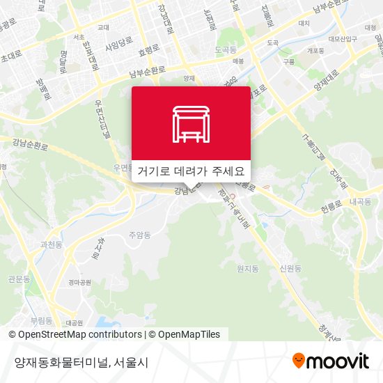 양재동화물터미널 지도