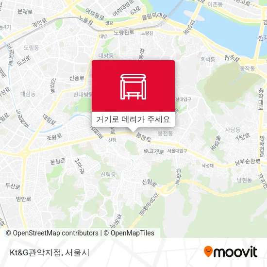 Kt&G관악지점 지도