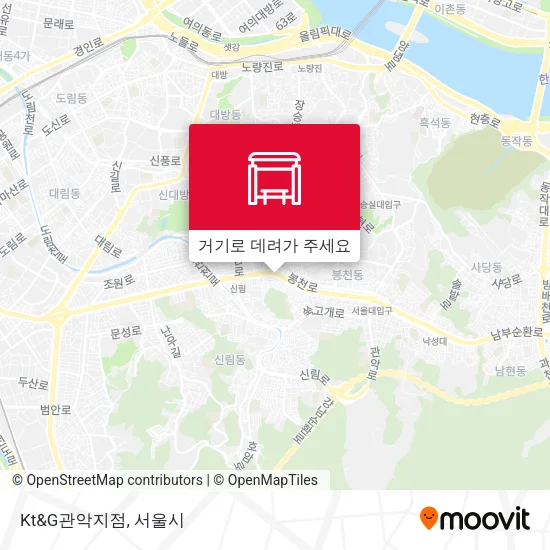 Kt&G관악지점 지도
