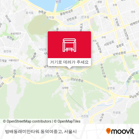 방배동래미안타워.동덕여중고 지도