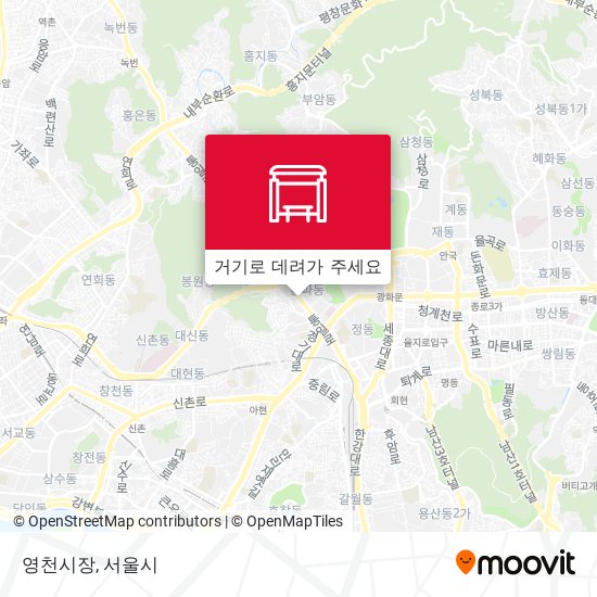 영천시장 지도