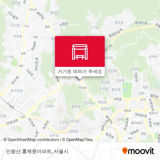 인왕산.홍제원아파트 지도