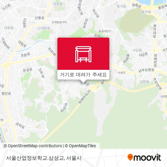 서울산업정보학교.삼성교 지도
