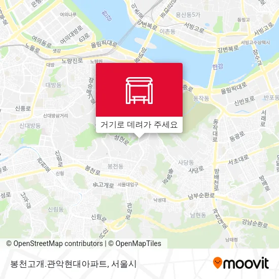 봉천고개.관악현대아파트 지도