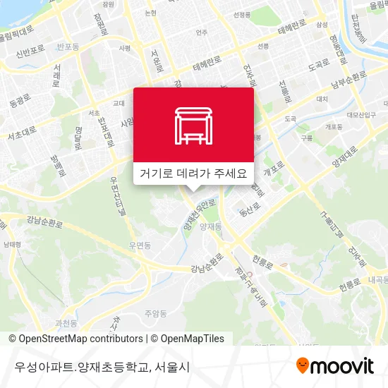 우성아파트.양재초등학교 지도