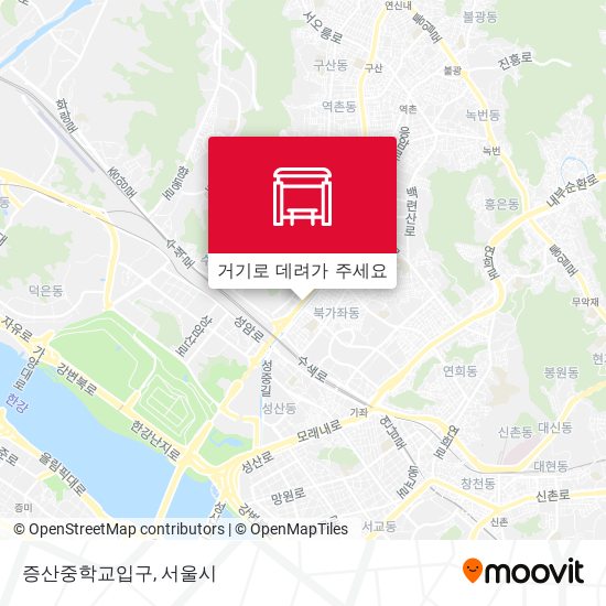 증산중학교입구 지도