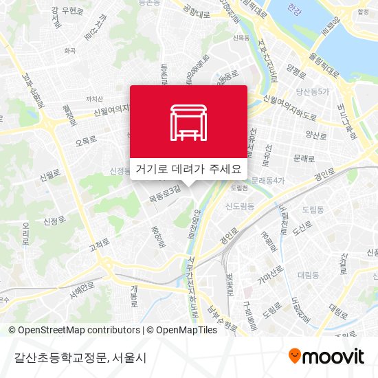 갈산초등학교정문 지도